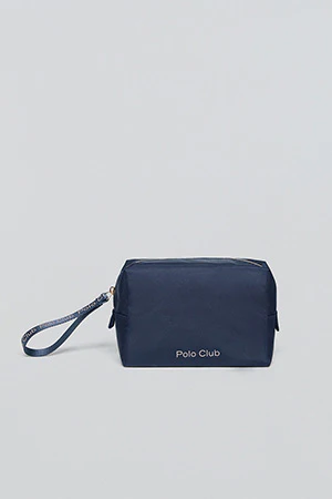 Navy-blue and pink washbag Eden with Polo Club details - Image 6