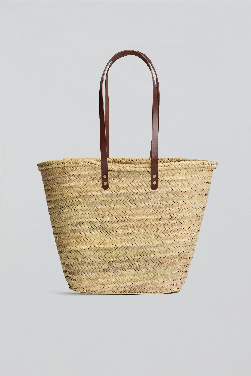 Beige large straw basket bag with Polo Club logo - Image 3