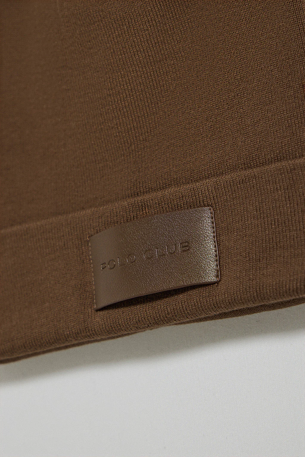Brown Vito beanie with Polo Club label detail - Image 2