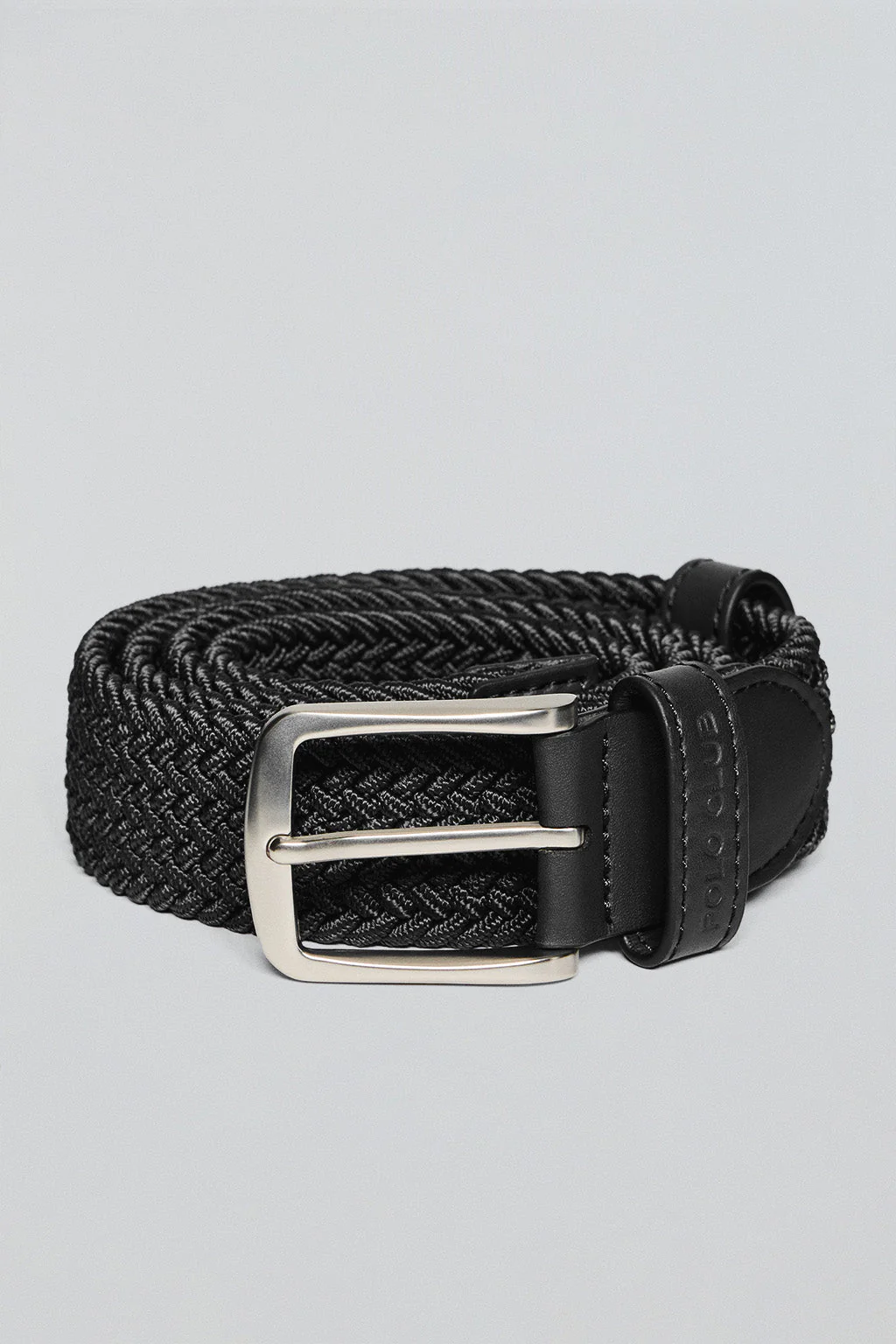 Black braided belt Baal with Polo Club details - Image 3