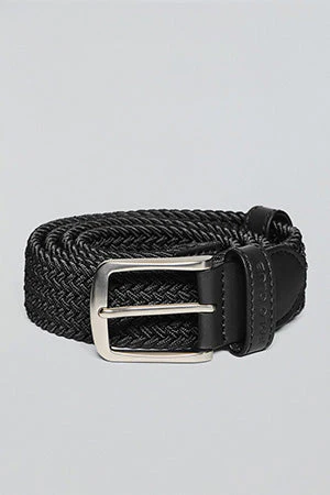 Black braided belt Baal with Polo Club details - Image 4
