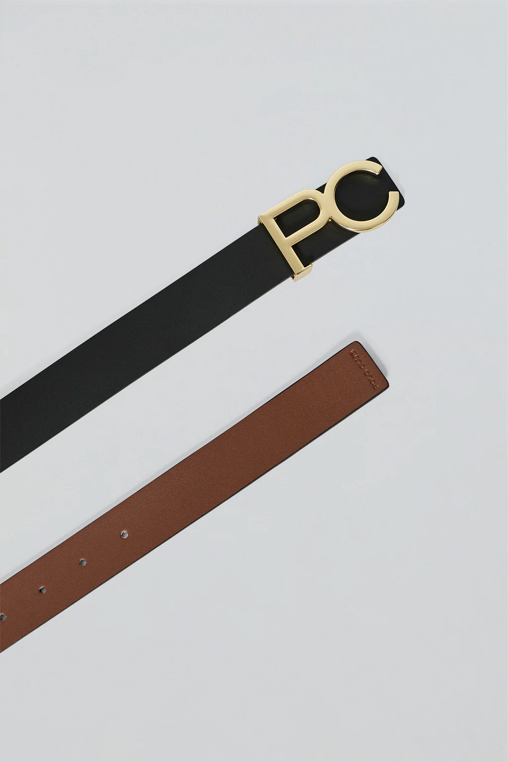 Black/brown reversible belt Blair with PC buckle - Image 3