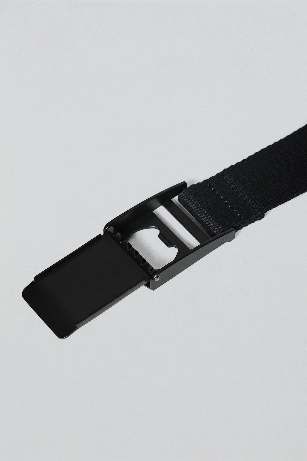 Black canvas belt Brahim with branded buckle - Image 3