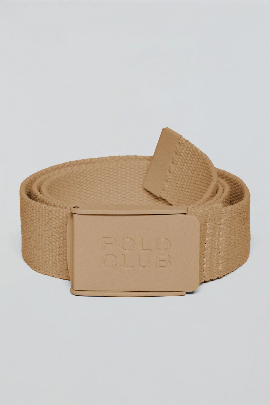 Camel canvas belt Brahim with branded buckle - Image 5