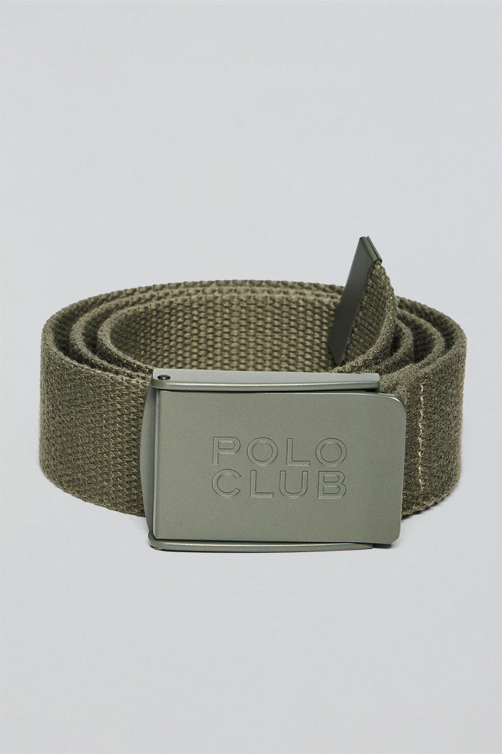 Khaki canvas belt Brahim with branded buckle - Image 4