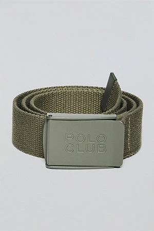 Khaki canvas belt Brahim with branded buckle - Image 5