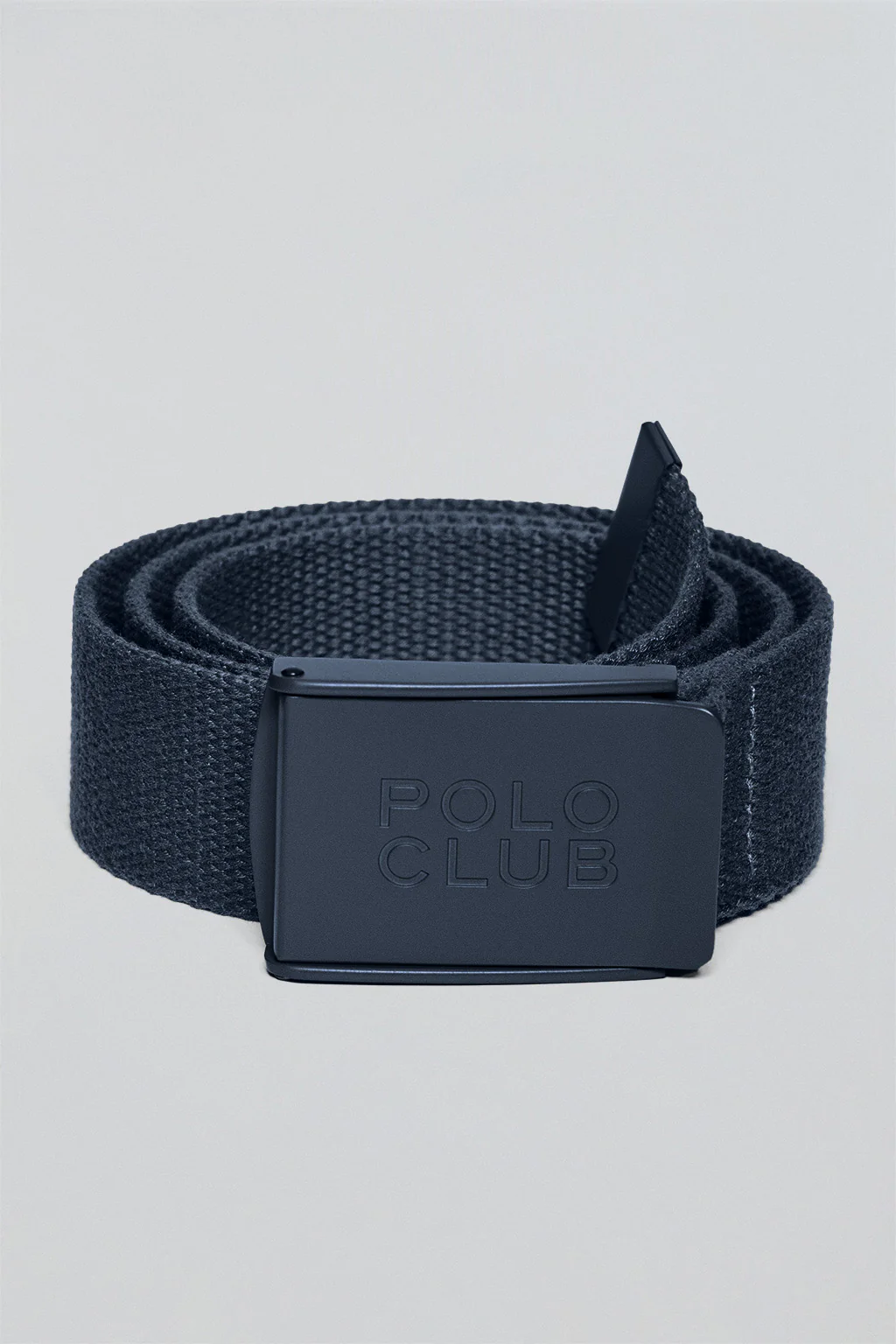 Navy-blue canvas belt Brahim with branded buckle - Image 5