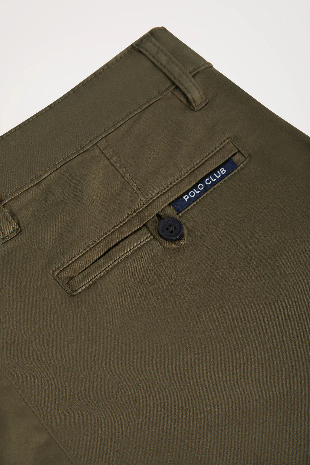 Olive-green relaxed bermuda shorts with embroidered logo - Image 6