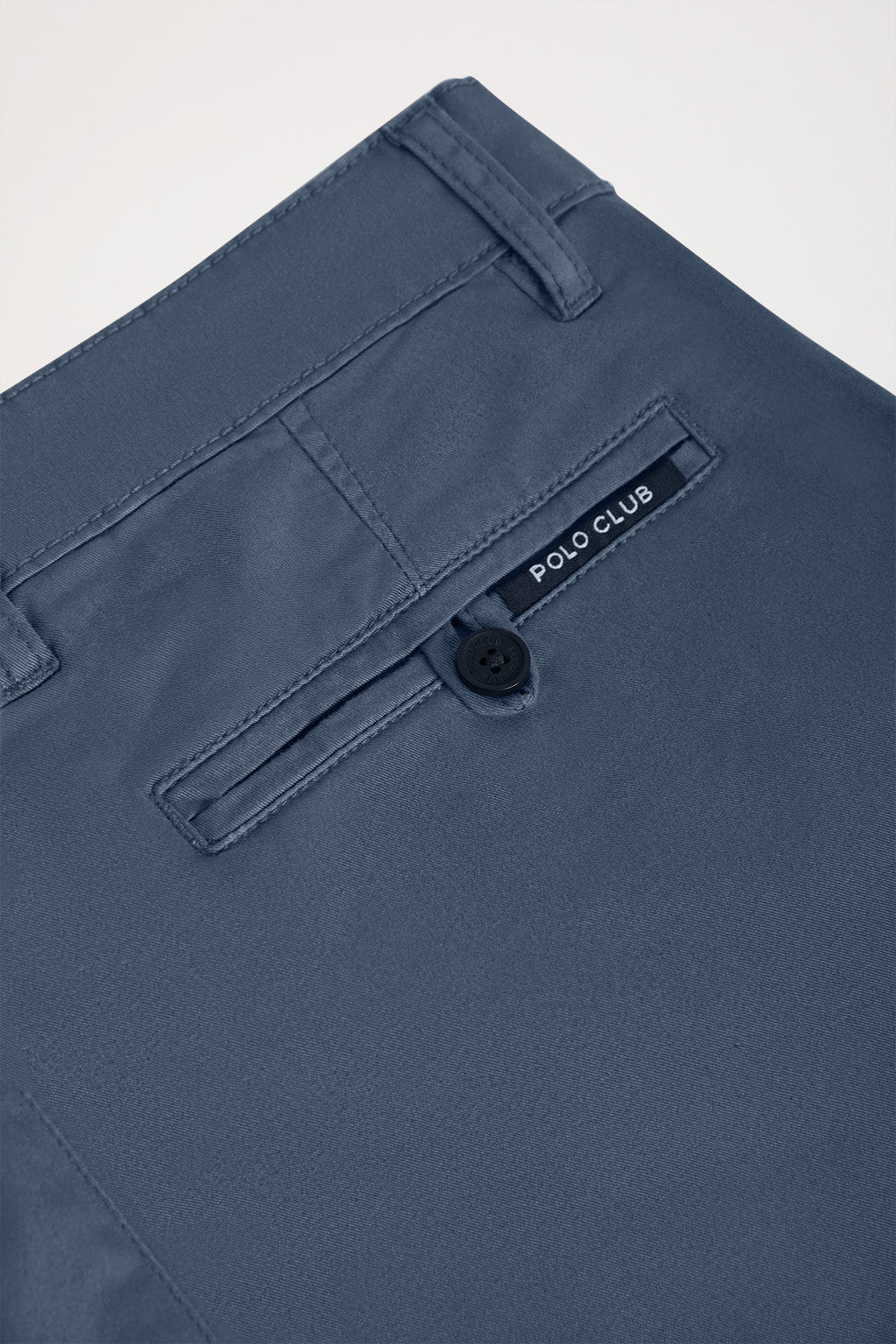 Denim-blue relaxed bermuda with embroidered logo - Image 6