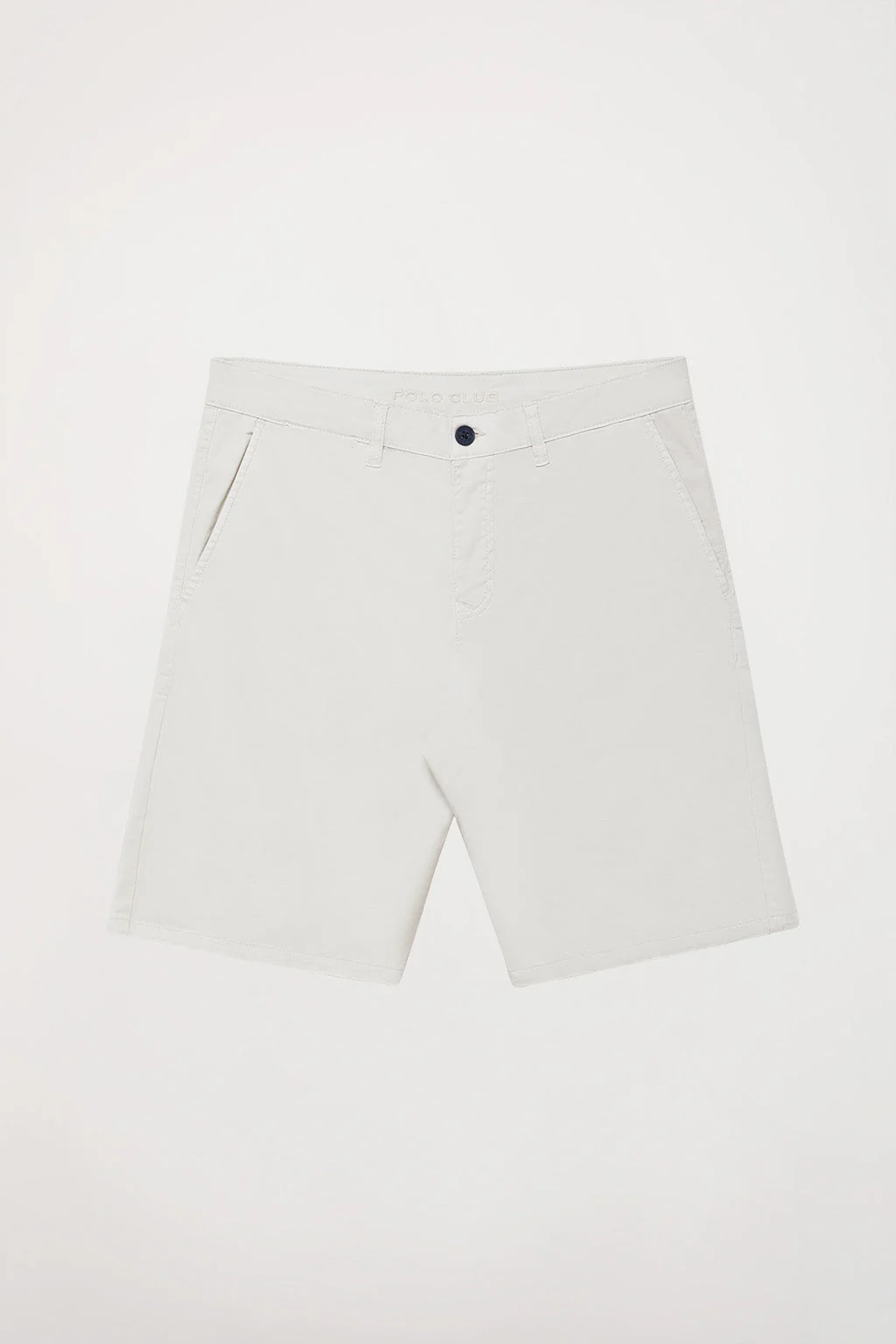 Light-grey relaxed bermuda shorts with embroidered logo - Image 5
