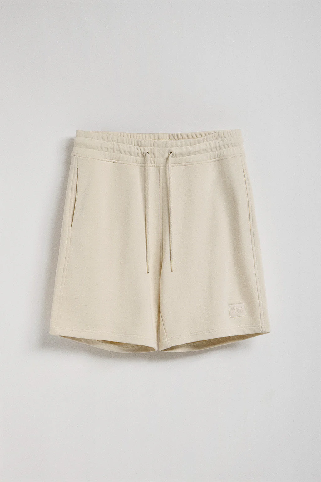 Beige cotton Jonas Bermuda shorts with relaxed fit and Polo Club rubberised twill patch - Image 9