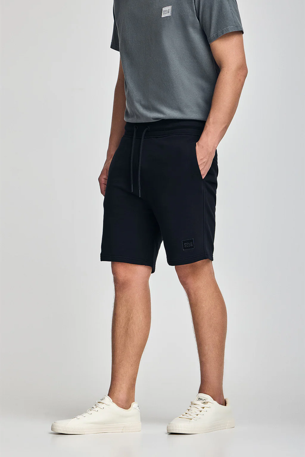 Navy-blue cotton bermuda shorts Jonas with relaxed fit and Polo Club rubberised twill patch - Image 4