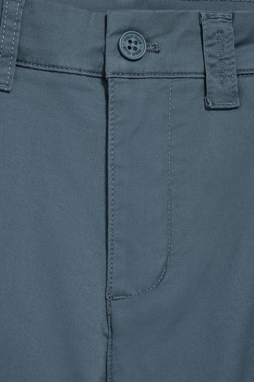 Denim-blue relaxed bermuda shorts with Polo Club details - Image 7