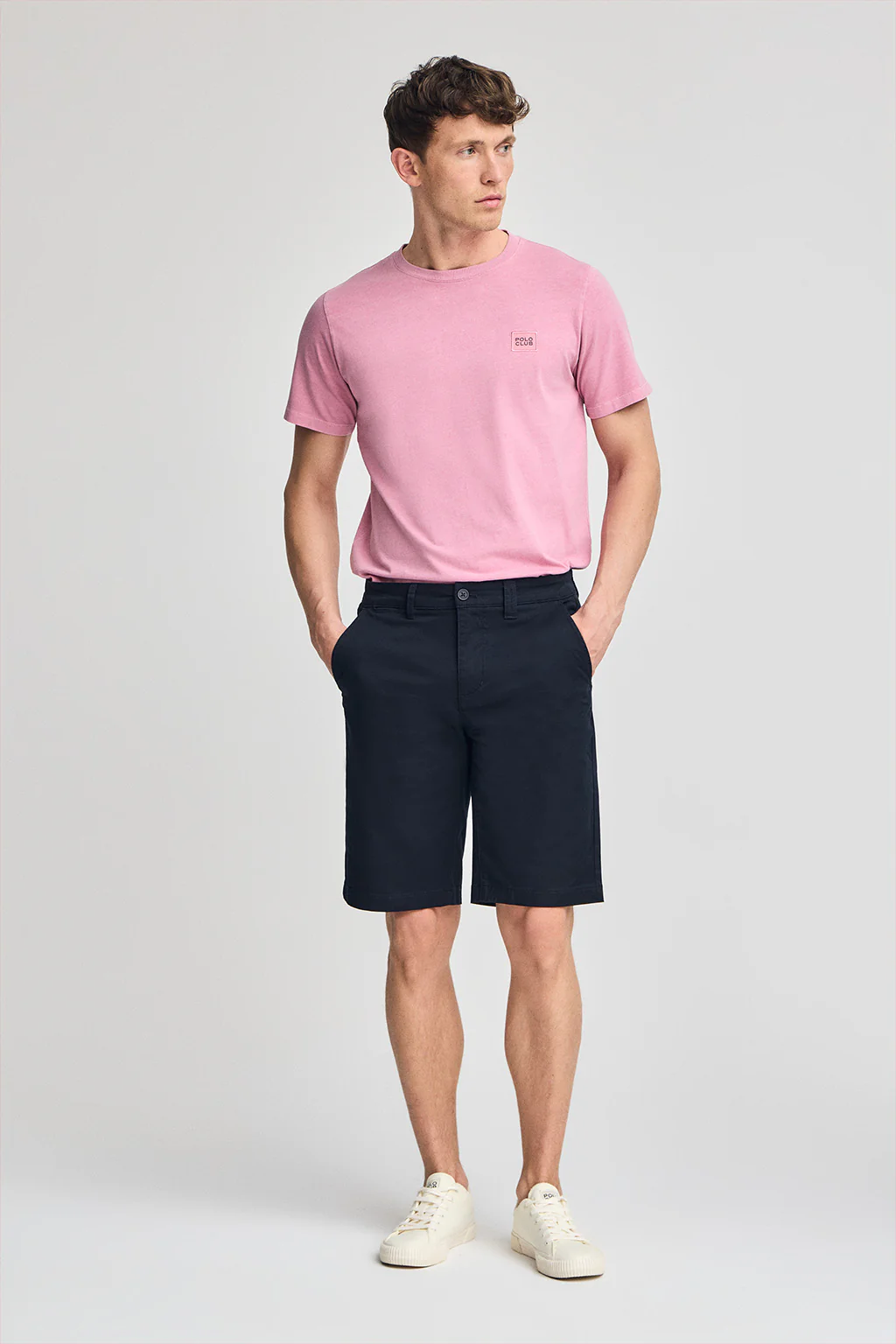 Navy-blue relaxed bermuda shorts with Polo Club details - Image 4