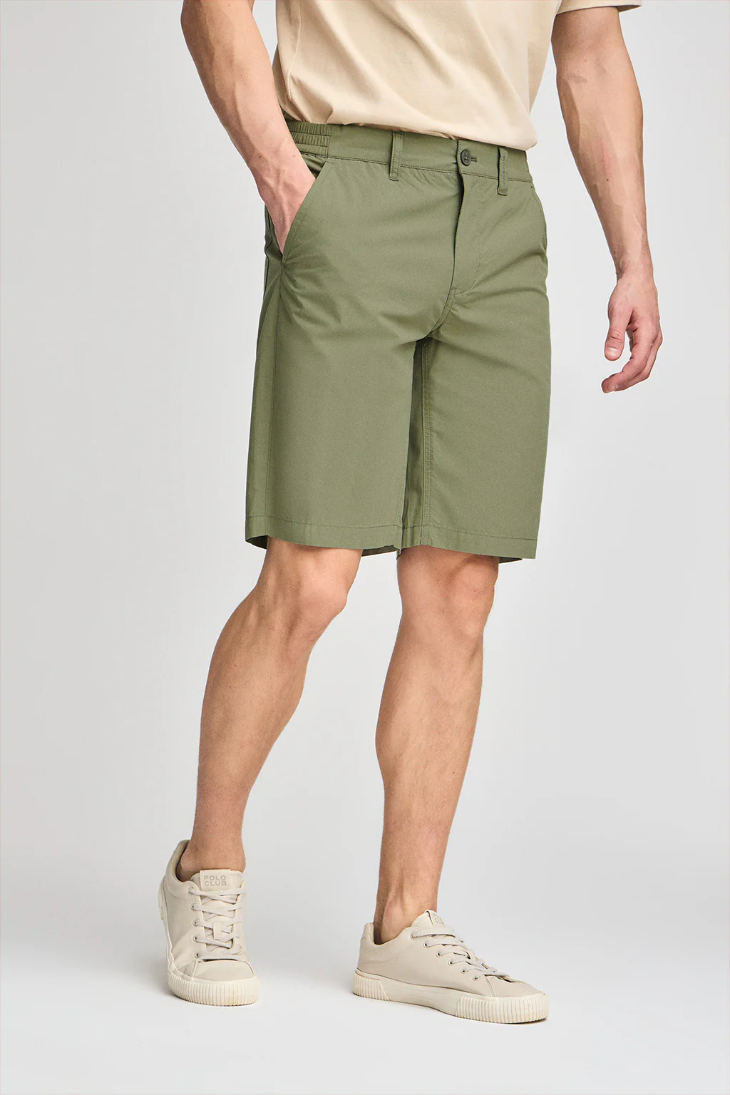 Khaki bermuda shorts San Diego with Polo Club details - Image 3