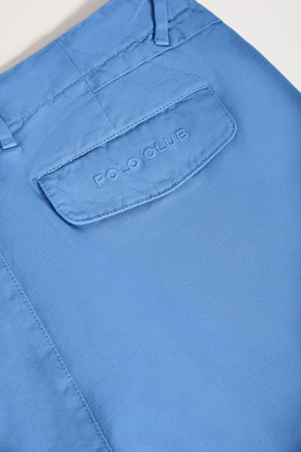 Blue cargo shorts with embroidered logo - Image 8