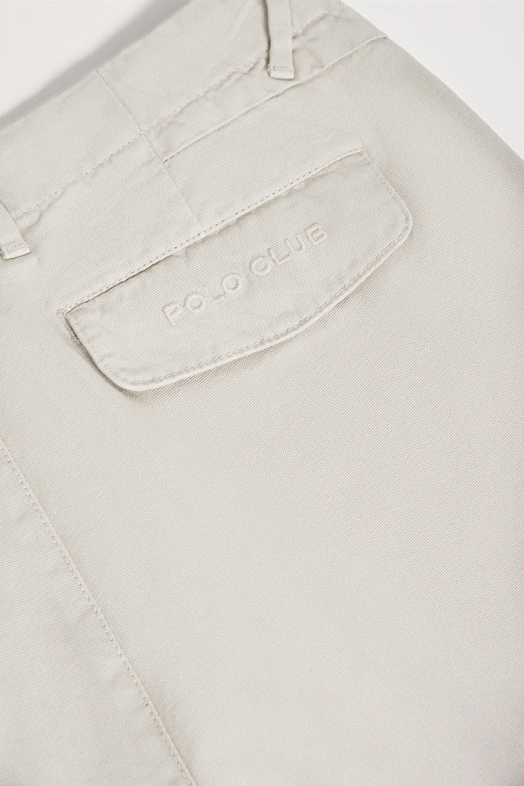 Light-grey cargo shorts with embroidered logo - Image 8