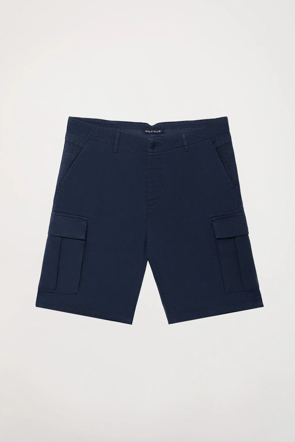 Navy-blue cargo shorts with embroidered logo - Image 10