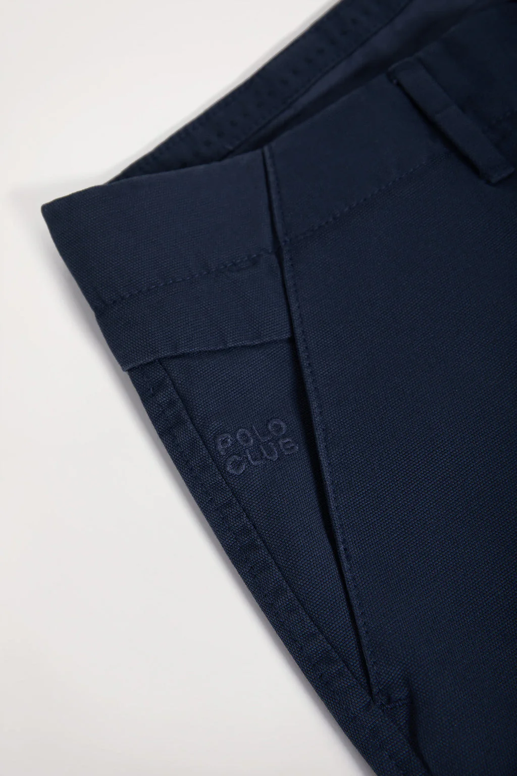 Navy-blue cargo shorts with embroidered logo - Image 7