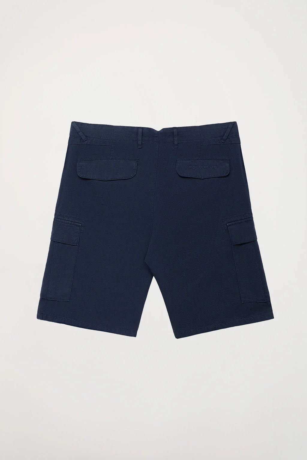 Navy-blue cargo shorts with embroidered logo - Image 9
