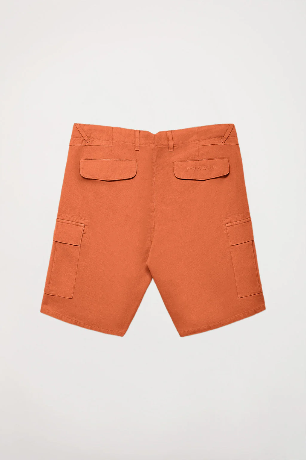 Earth-brown cargo shorts with embroidered logo - Image 9