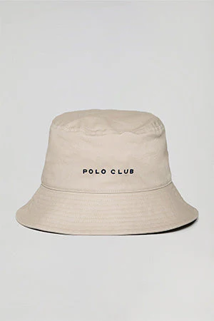 Beige bucket hat with Minimal Polo Club embroidered logo - Image 10