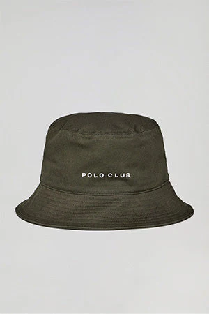 Khaki bucket hat with Minimal Polo Club embroidered logo - Image 9