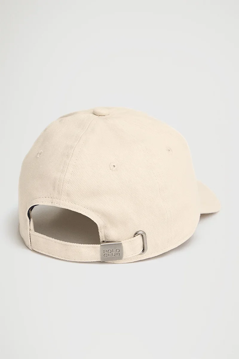 Beige six-panel cap with Polo Club logo - Image 2