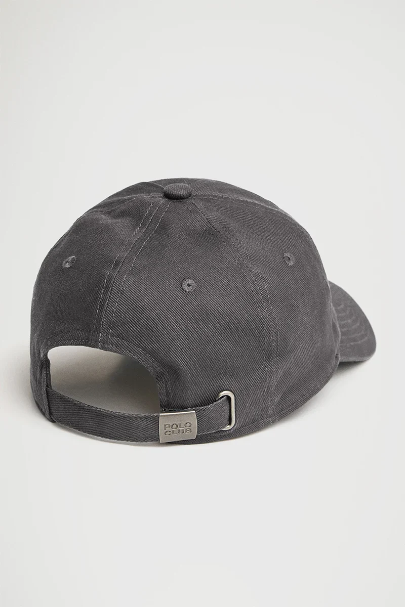 Dark-grey six-panel cap with Polo Club logo - Image 2