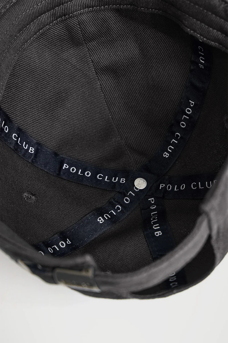 Dark-grey six-panel cap with Polo Club logo - Image 3
