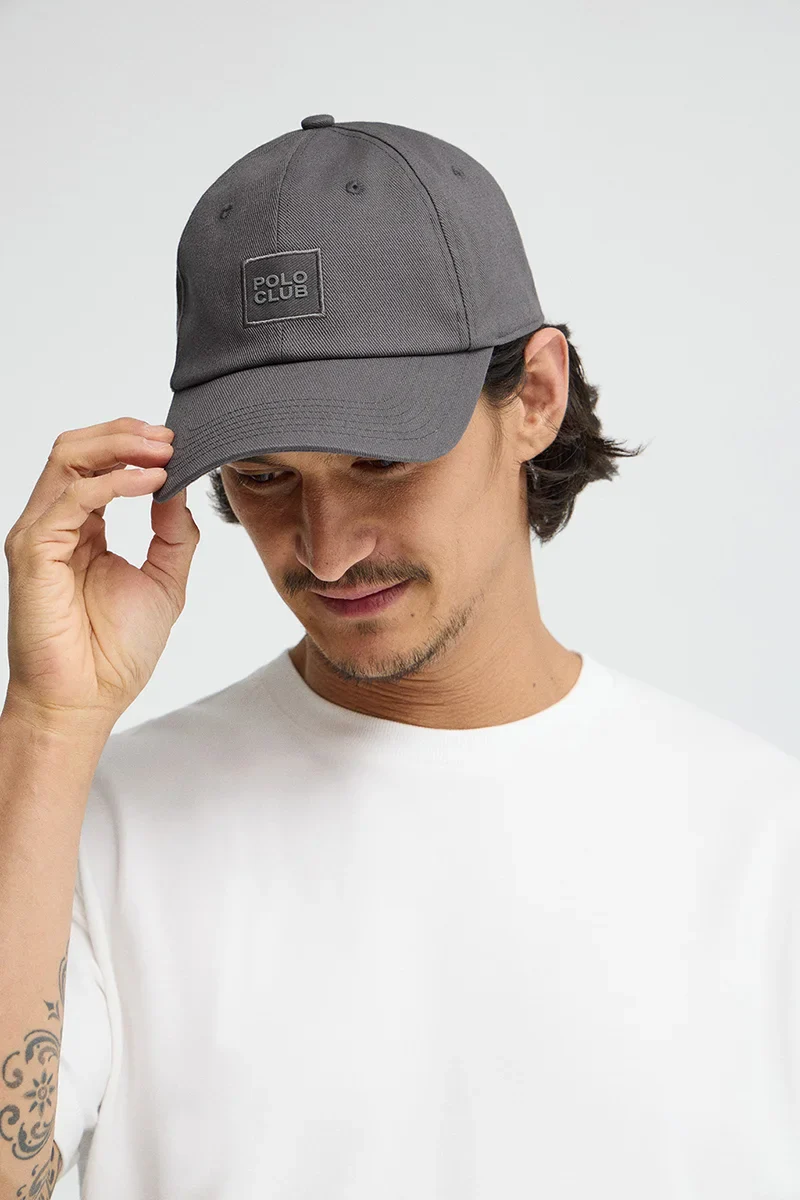 Dark-grey six-panel cap with Polo Club logo - Image 4