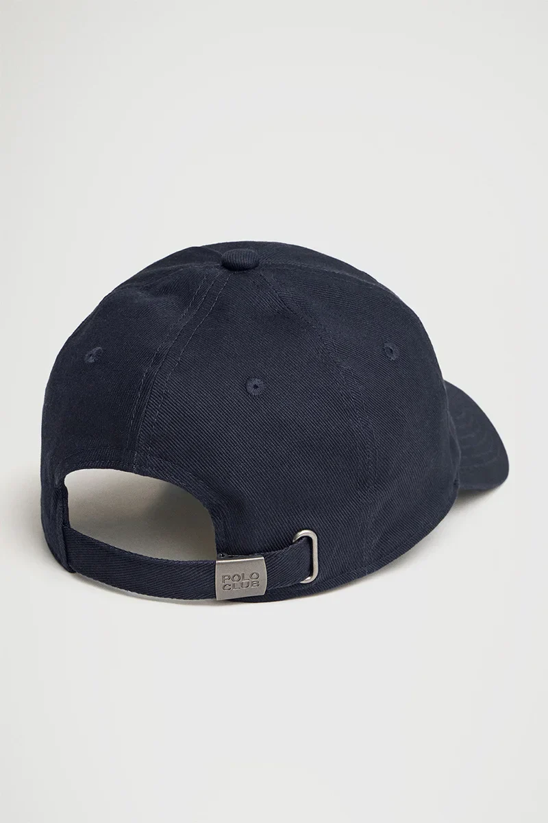 Navy-blue six-panel cap with Polo Club logo - Image 2