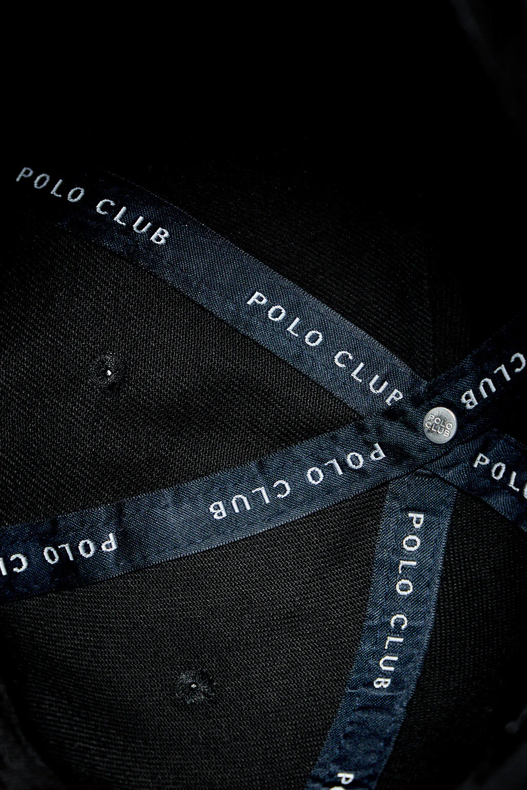 Black cap with Polo Club block rubber patch - Image 4