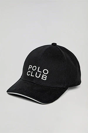 Black cap with Polo Club block rubber patch - Image 6