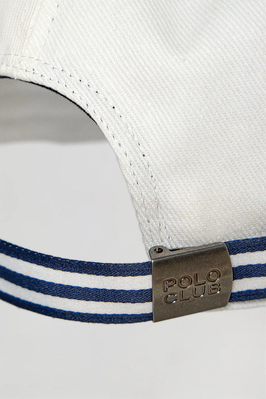 White cap with Polo Club block rubber patch - Image 3