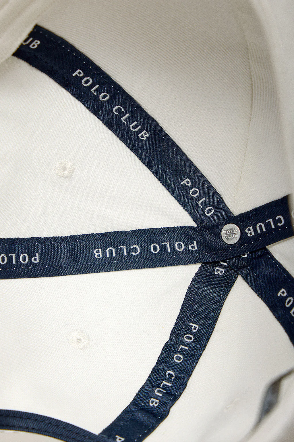 White cap with Polo Club block rubber patch - Image 4
