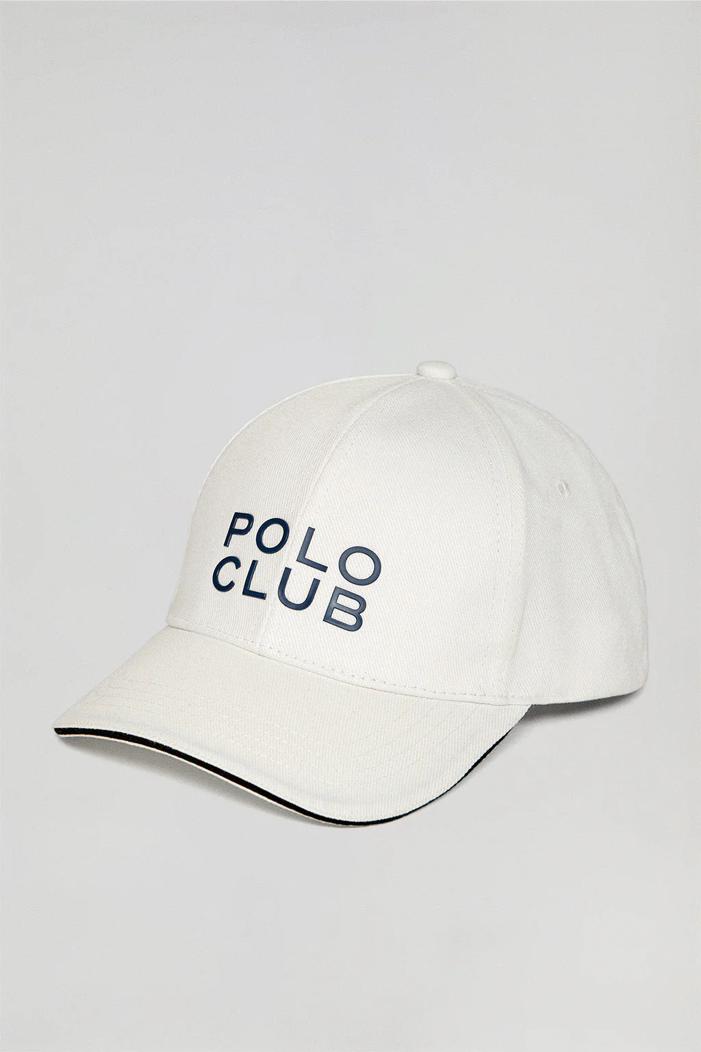 White cap with Polo Club block rubber patch - Image 5