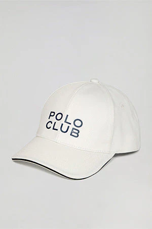 White cap with Polo Club block rubber patch - Image 6