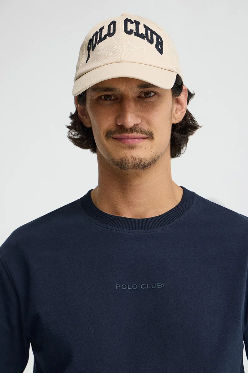 Beige six-panel cap with Polo Club logo - Image 4