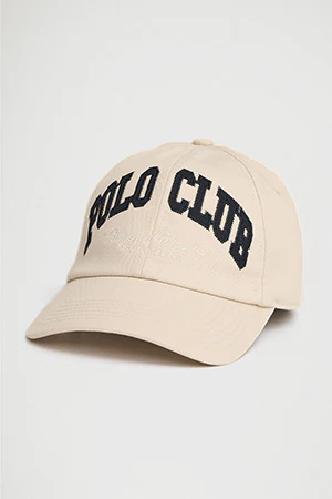 Beige six-panel cap with Polo Club logo - Image 6