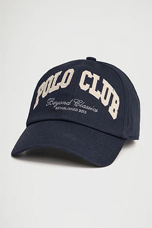 Navy-blue six-panel cap with Polo Club logo - Image 6