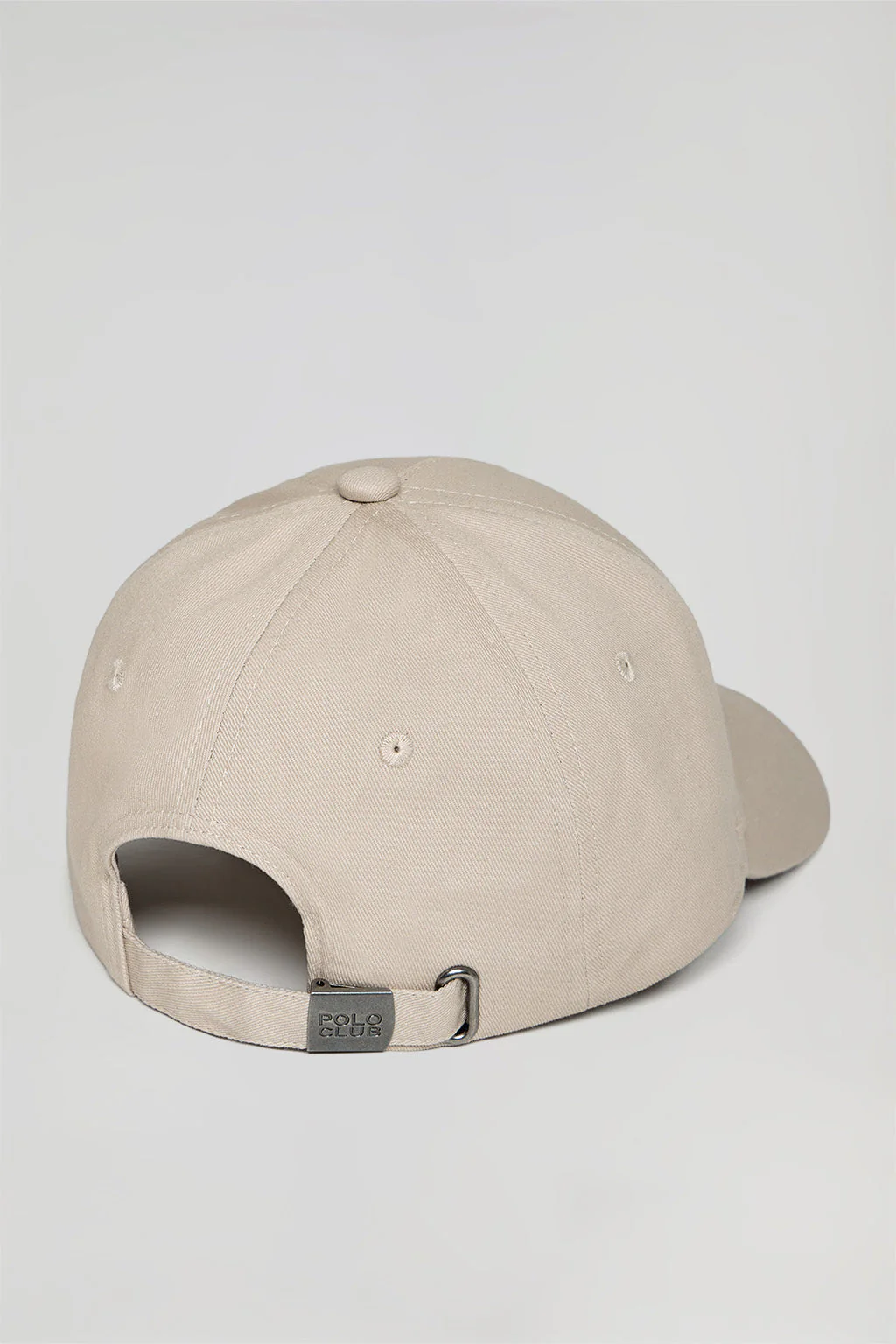 Beige cap with rubber logo and Polo Club print - Image 3