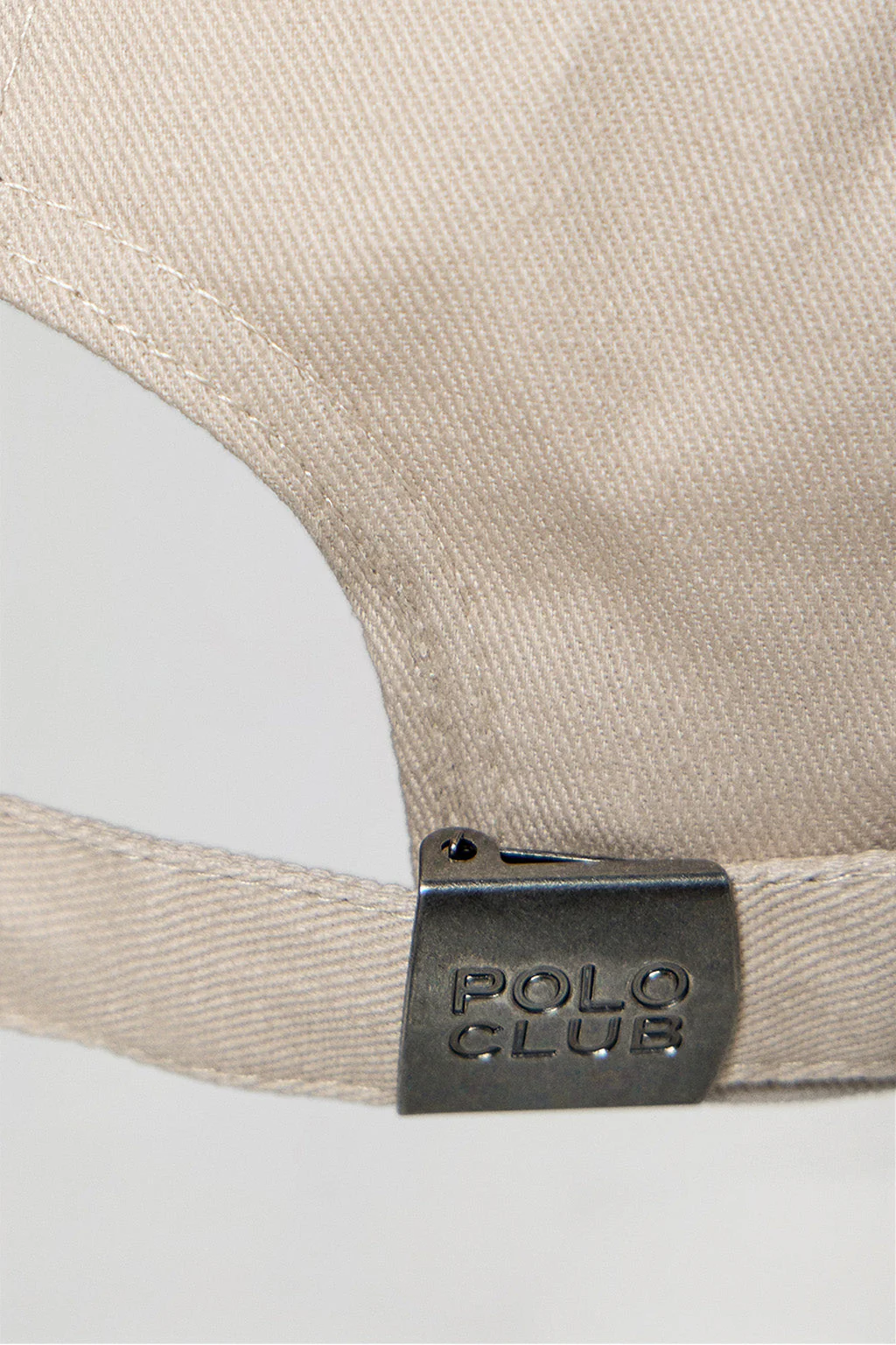 Beige cap with rubber logo and Polo Club print - Image 4