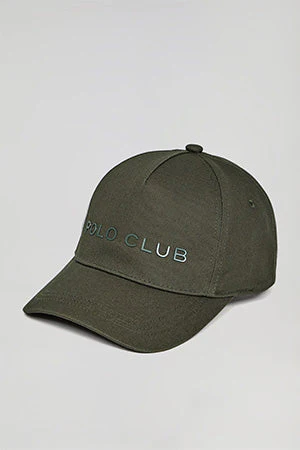 Khaki cap with rubber logo and Polo Club print - Image 5