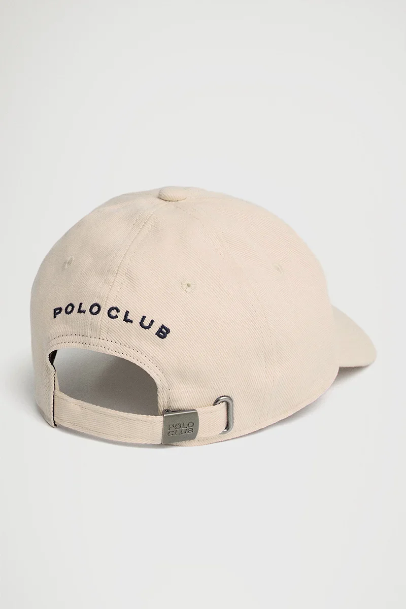 Beige six-panel cap with Rigby Go logo - Image 2