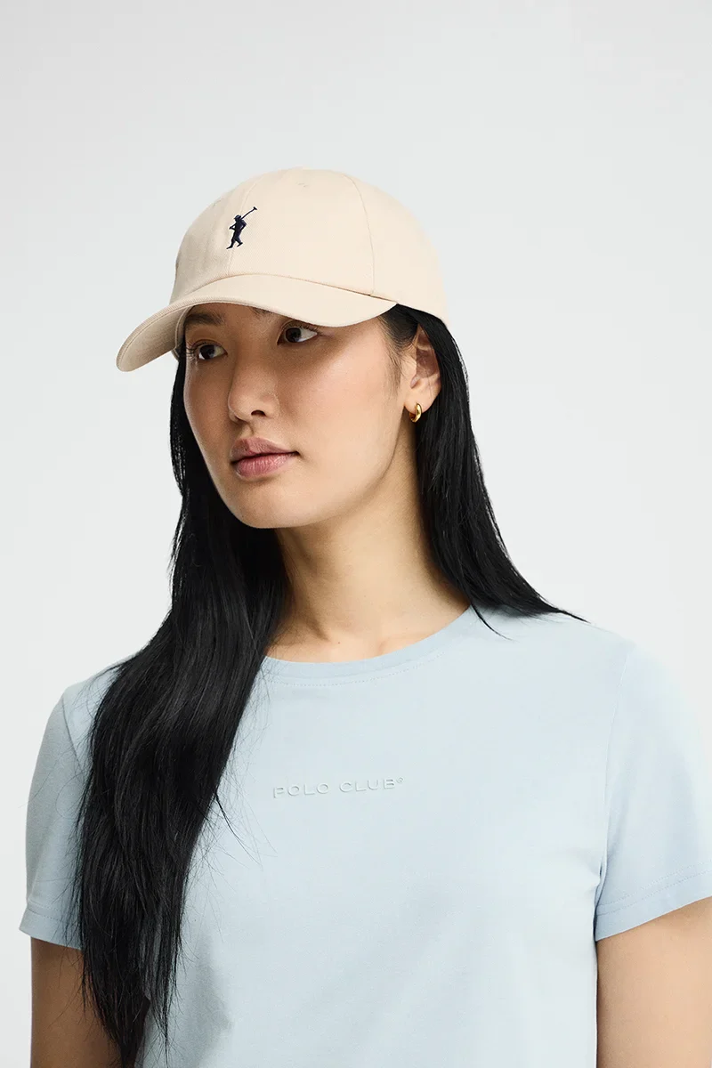 Beige six-panel cap with Rigby Go logo - Image 3