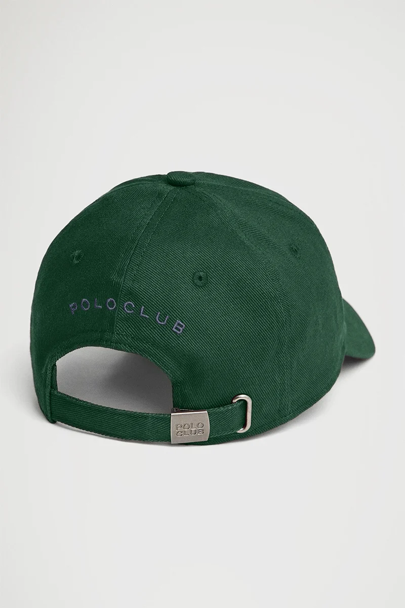 Bottle-green six-panel cap with Rigby Go logo - Image 2