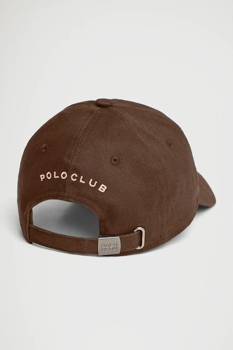 Chocolate six-panel cap with Rigby Go logo - Image 2
