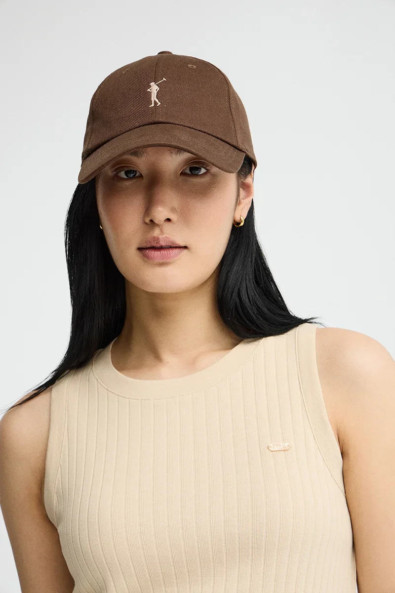Chocolate six-panel cap with Rigby Go logo - Image 3
