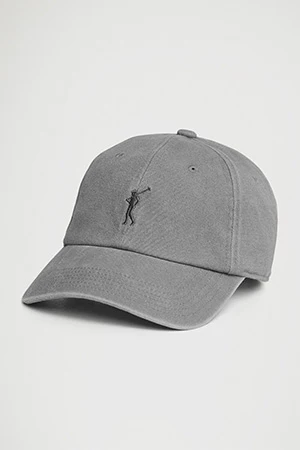 Asphalt-grey six-panel cap with washed effect and Rigby Go logo - Image 5